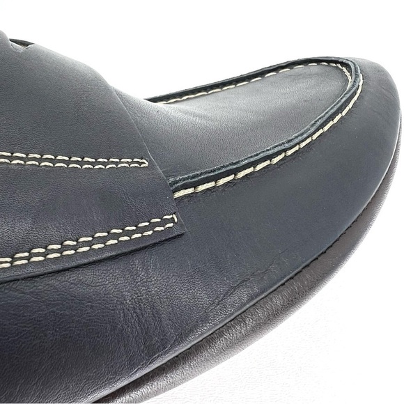 Dunhill Men’s Size 8.5 Black Driving Moccasins Leather Penny Loafer Shoes EUC main image 12